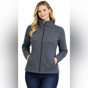 CALVIN KLEIN Gray Zip-Up Fleece Hoodie